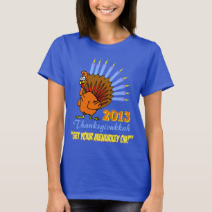 Camiseta Thanksgivukkah 2013 "obtem seu Menurkey" no