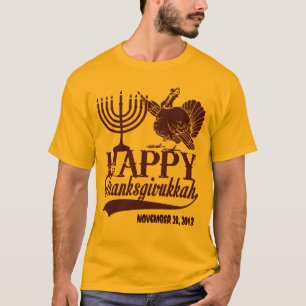 Camiseta Thanksgivukkah feliz personalizado