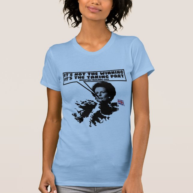 Camiseta Thatcher engraçada Malvinas (Frente)