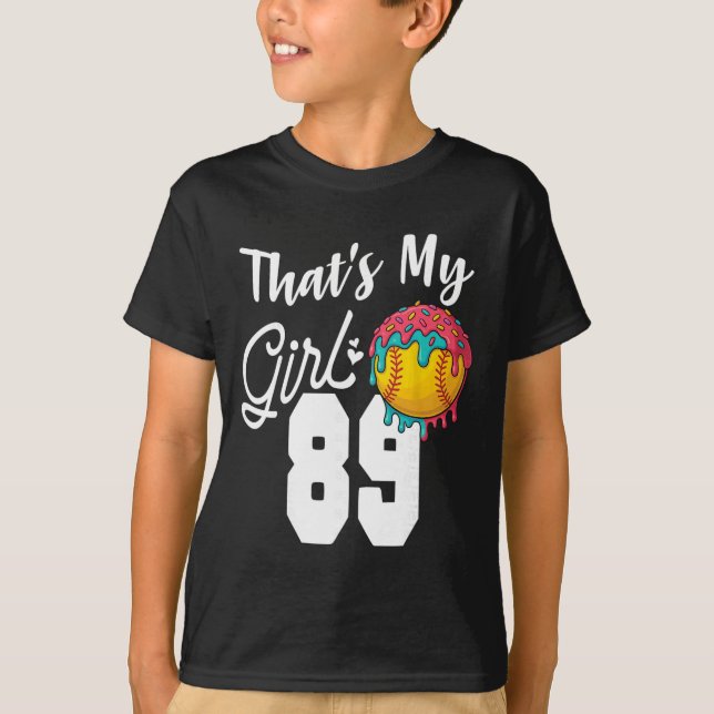 Camiseta That's My Boy Softll 89 Number Mom Dad Number #89  (Frente)