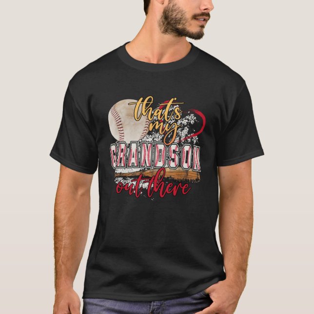 Camiseta That's My Grandson Out There Baseball Grandma Moth (Frente)