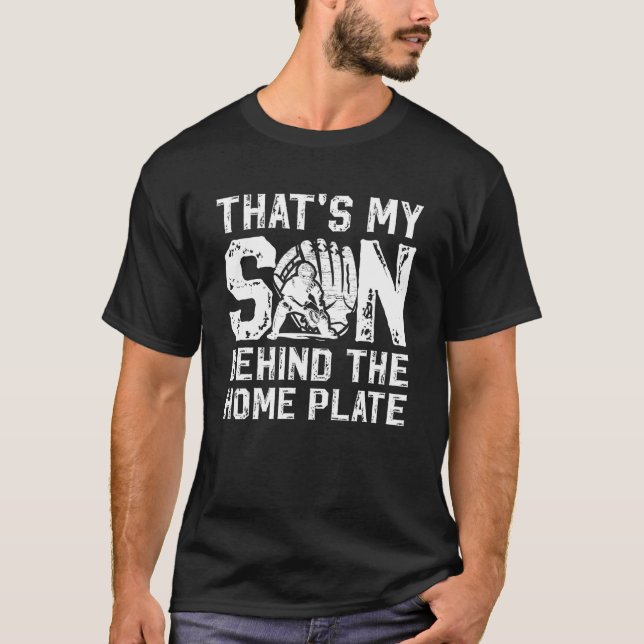 Camiseta That's My Son Baseball Catcher Dad Baseball Catche (Frente)
