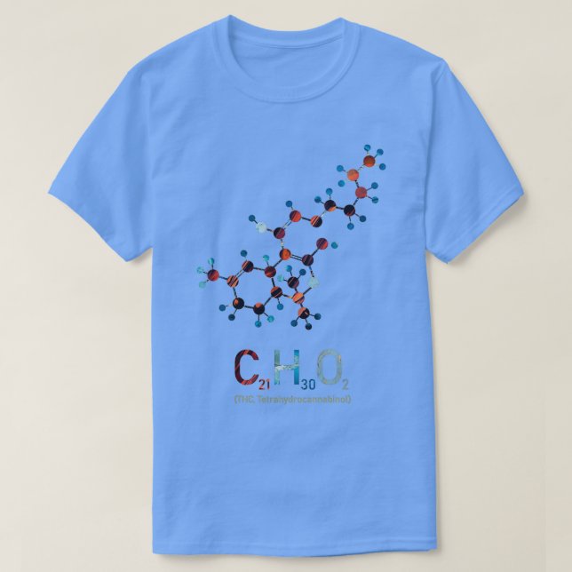 Camiseta THC Molécula Chemistry (Frente do Design)