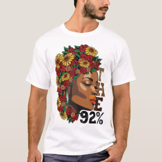 Camiseta The 92 Percent Floral Black Women Black History Mo