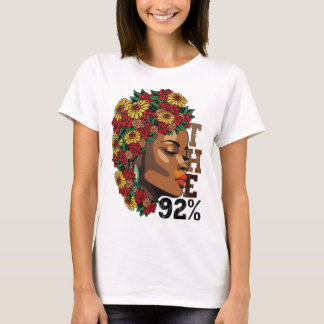 Camiseta The 92 Percent Floral Black Women Black History Mo