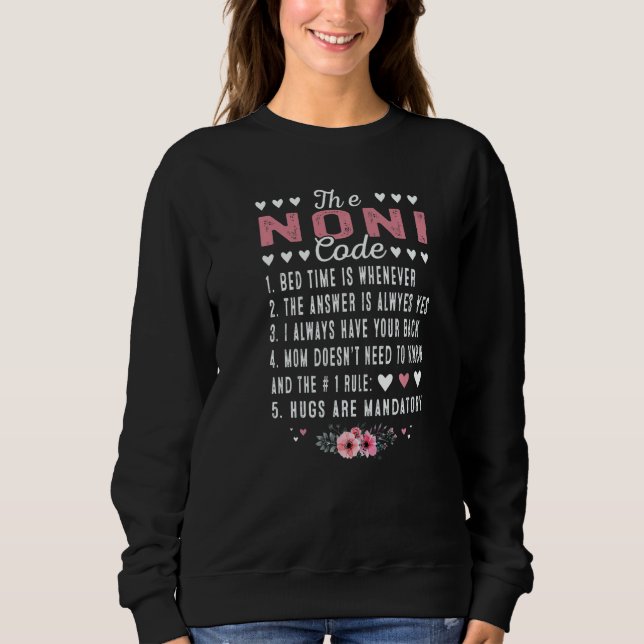 Camiseta The A Noni Code Grandma Mothers Day (Frente)