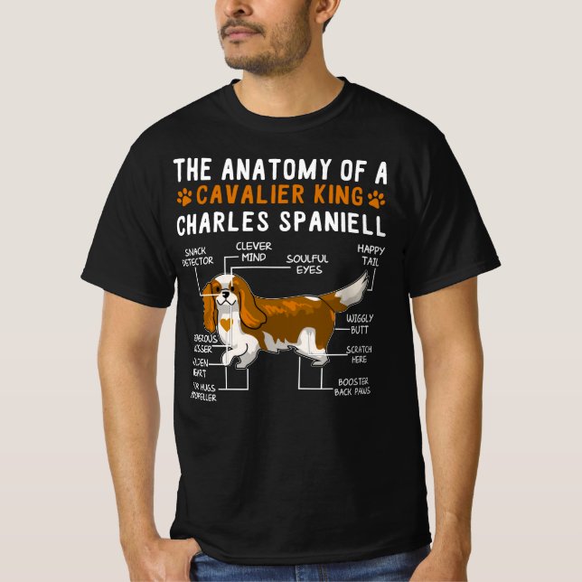 Camiseta The Anatomy Of A Cavalier King Charles Spaniell (Frente)