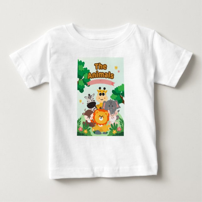 Camiseta The animal kids design romantic  (Frente)