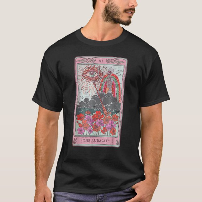 Camiseta The Audacity Skeleton Tarot Card Sun Evil Eye Aest (Frente)