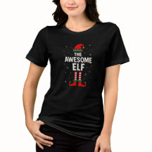 The Awesome Elf Funny Christmas Holiday Apparel