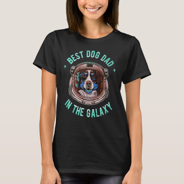 Camiseta The Best Australian Shepherd Dad in the galaxy - A (Frente)