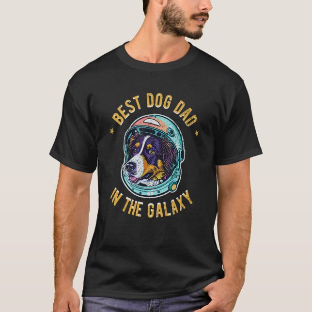 Camiseta The Best Australian Shepherd Dad in the galaxy - A (Frente)