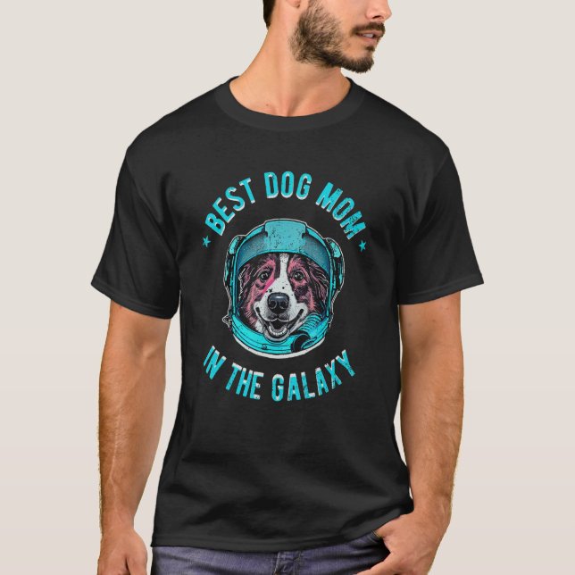 Camiseta The Best Australian Shepherd Mom in the galaxy - A (Frente)