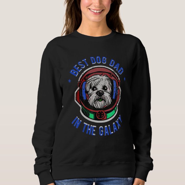 Camiseta The Best Maltese dog Dad in the galaxy - Maltese (Frente)