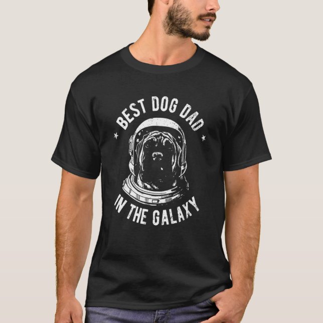 Camiseta The Best Mastiff dog Dad in the galaxy (Frente)