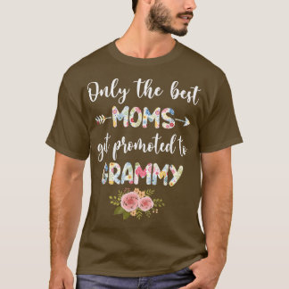 Camiseta The Best Moms Get Promoted To Grammy Funny Floral 