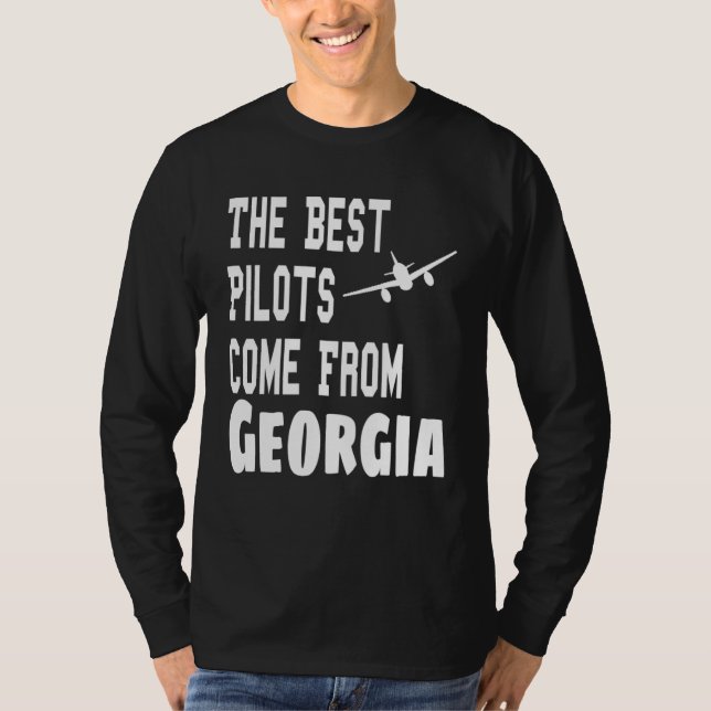 Camiseta The Best Pilots Come From Georgia Aviation Flying (Frente)