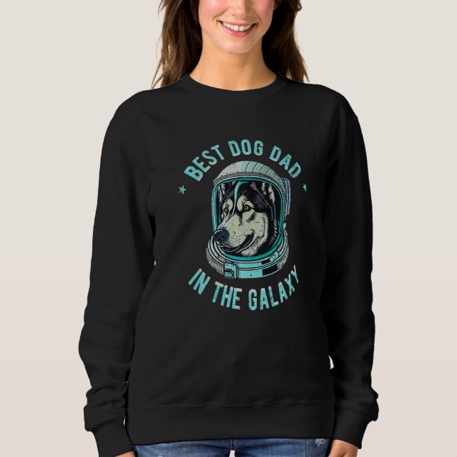 Camiseta The Best Siberian Husky dog Dad in the galaxy Prem (Frente)