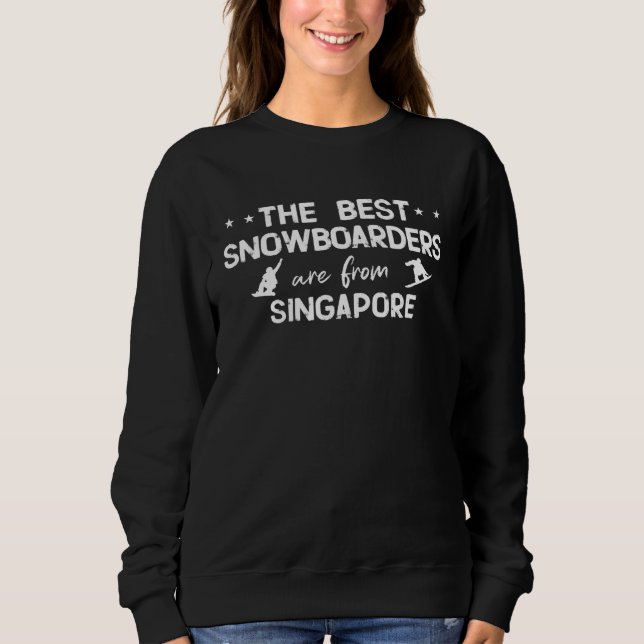 Camiseta The best snowboarders are from Singapore (Frente)