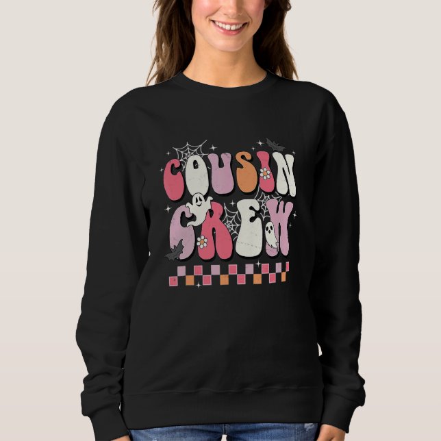 Camiseta The Boo Cousin Crew  Cute Retro Halloween Fall Sea (Frente)
