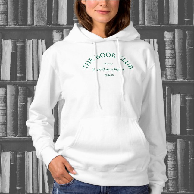 Camiseta The Book Club Green Crest Ler Discussão Repetir (Criador carregado)