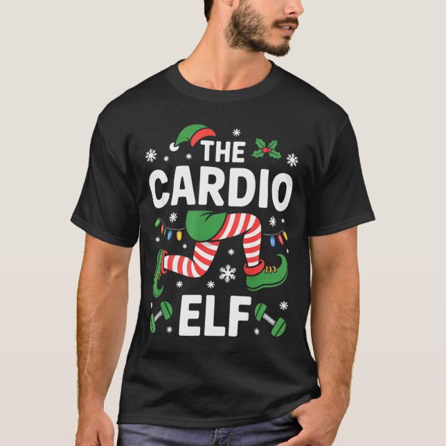 Camiseta The Cardio Elf Funny Fitness Christmas Gym Workout (Frente)