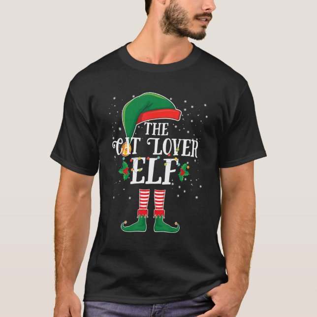 Camiseta The Cat   Elf Family Group Matching Christmas Paja (Frente)