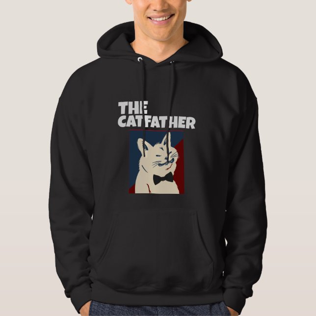 CAMISETA THE CAT FATHER DAD T-SHIRT com capuz (Frente)
