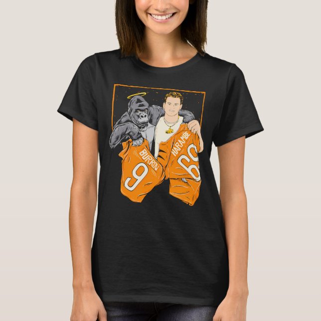 Camiseta The Cincinnati Jersey Swap Joe Burrow And Harambe  (Frente)