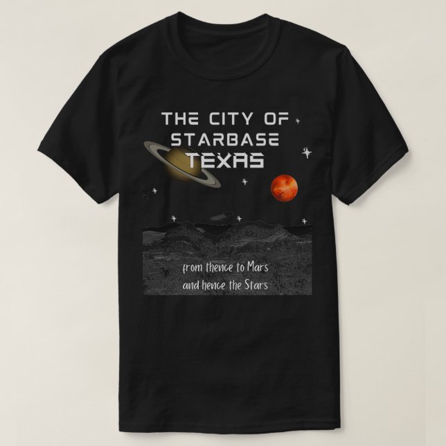 Camiseta The City of Starbase Texas (Frente do Design)
