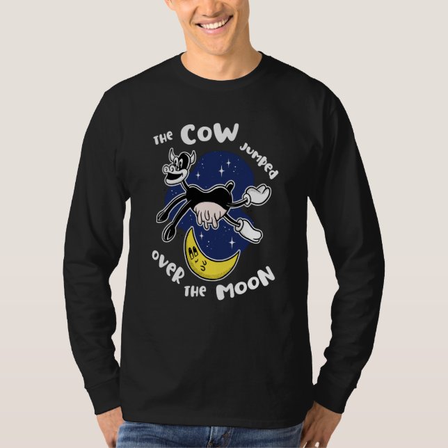 Camiseta The Cow Jumped Over the Moon Boys Girls Adults (Frente)