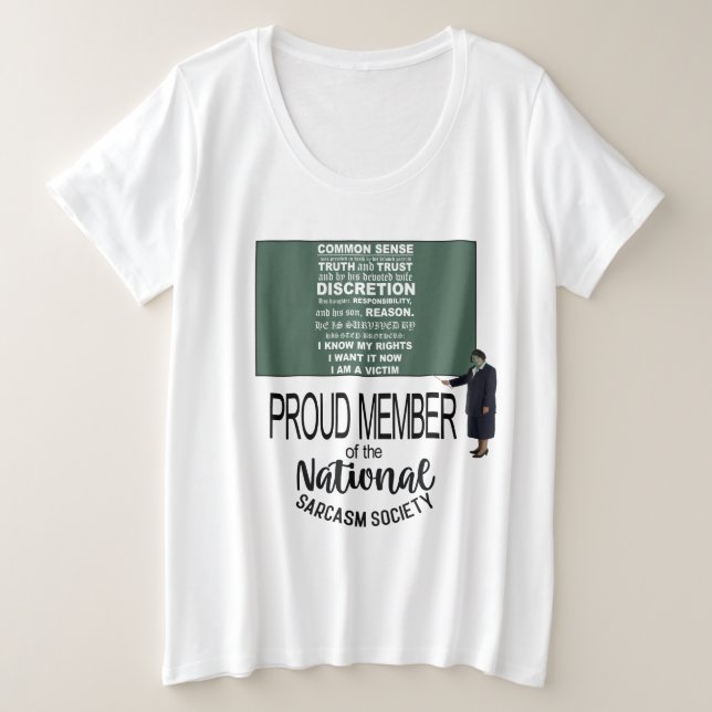 Camiseta The Death of Common Sense Notice Sarcastic Quote (Frente do Design)