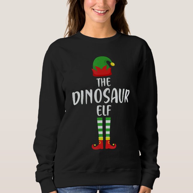 Camiseta The Dinosaur Elf Family Matching Group  Christmas (Frente)