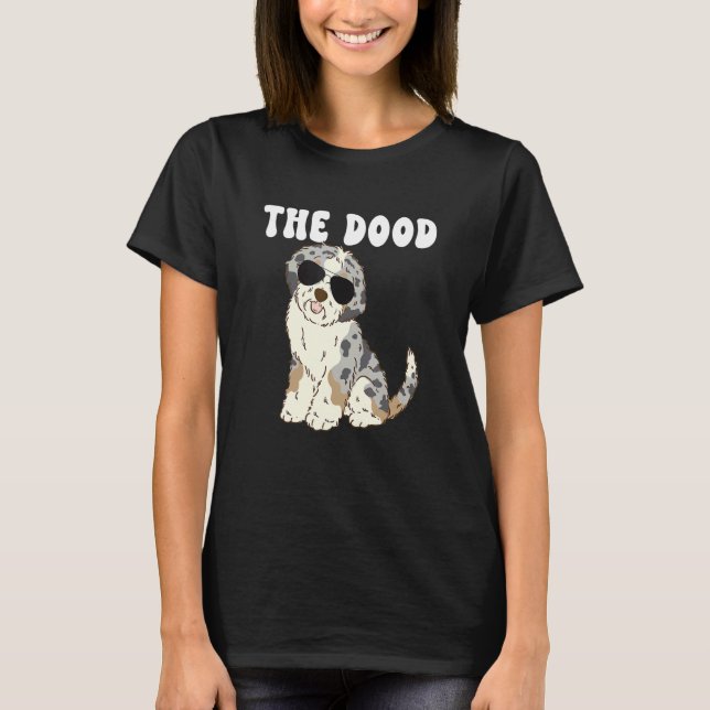 Camiseta The Dood Mom Blue Merle Aussiedoodle Doodle Dog Da (Frente)