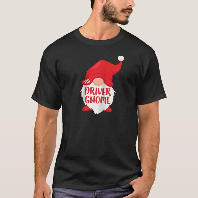 Camiseta The Driver Gnome  Matching Christmas Costume Ragla (Frente)