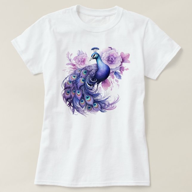 Camiseta The Elegant Peacock (Frente do Design)
