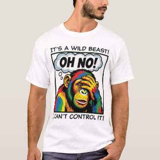 Camiseta The Existential Chimp: Serious Primate Face T-Shi