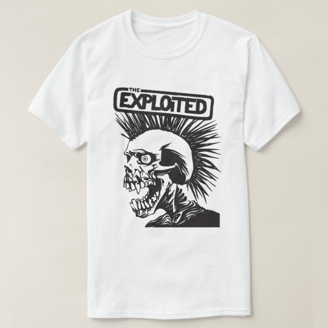 Camiseta The Exploited – Crânio Punk (Frente do Design)