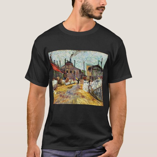 Camiseta The Fatory (1887) por Vincent Van Gogh (Frente)