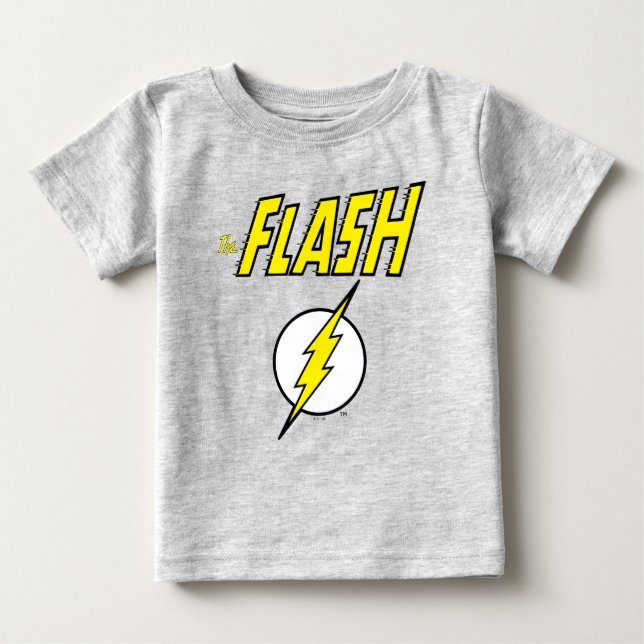 Camiseta The Flash Name & Lightning Bolt Logo (Frente)