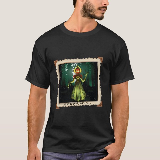 Camiseta The Flatwoods Monster 1952 Braxton County Wv Crypt (Frente)