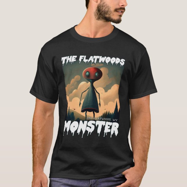 Camiseta The Flatwoods Monster 1952 Creepy Scary Cryptid Le (Frente)