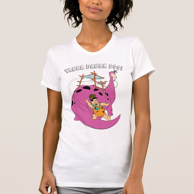 Camiseta The Flintstones | Fred Sliding Down Tail (Frente)