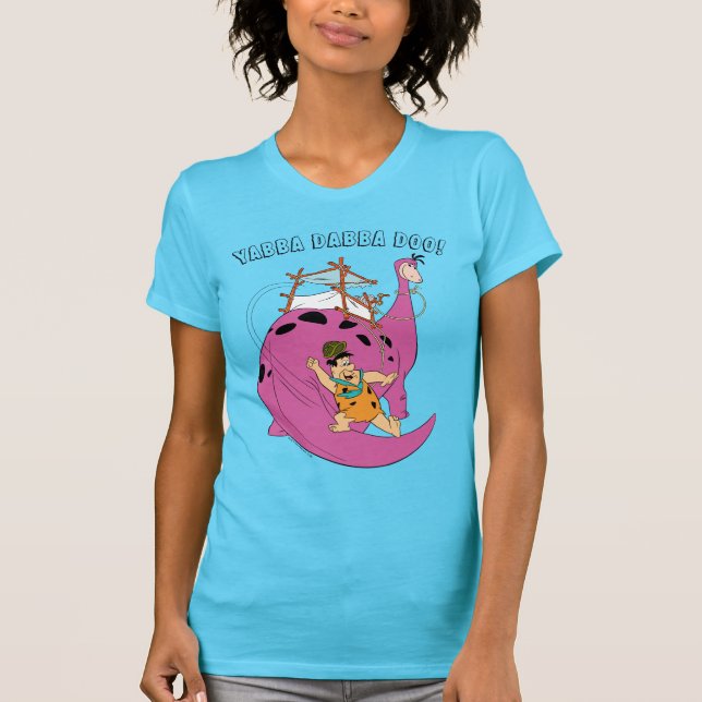 Camiseta The Flintstones | Fred Sliding Down Tail (Frente)