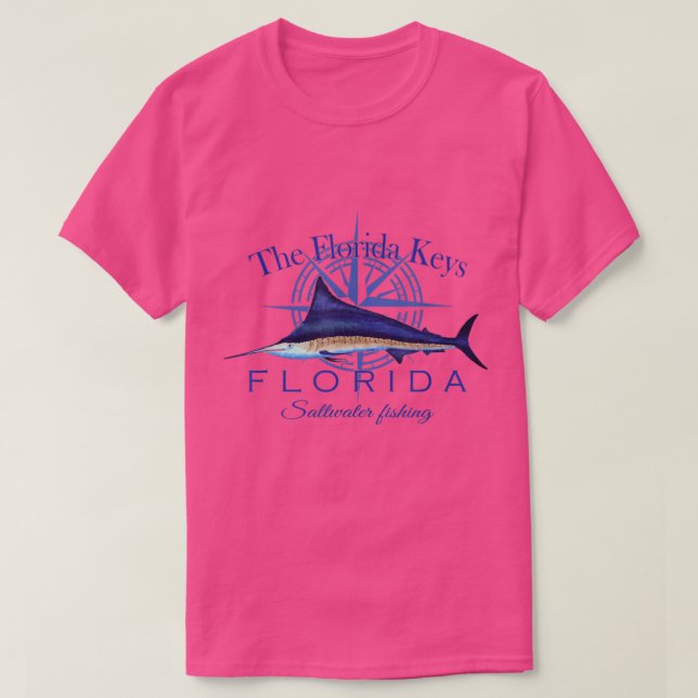 Camiseta The Florida Keys Florida Sailfish Billfish Saltwat (Frente do Design)