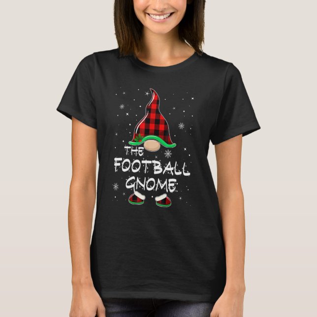 Camiseta The Football Gnomo Red Buffalo Xadrez Christmas Pa (Frente)