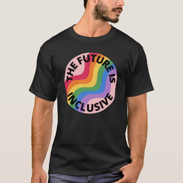 Camiseta The Future Is Inclusive Pride Rainbow Pink girl (Frente)