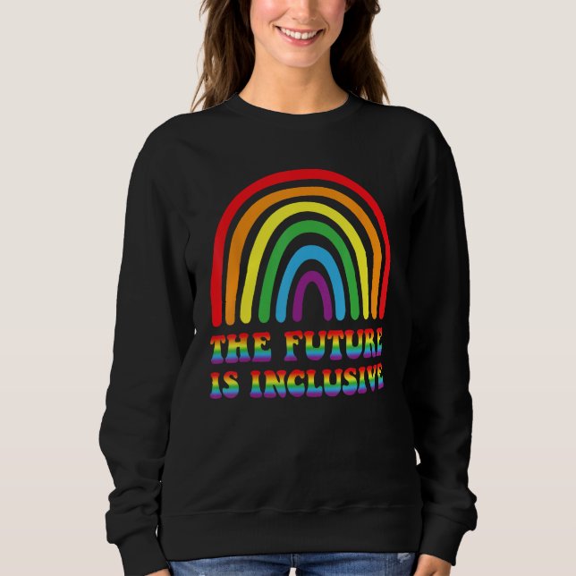 Camiseta THE FUTURE IS INCLUSIVE Rainbow LGBT Gay Pride Mon (Frente)