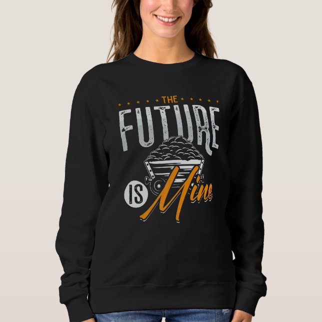Camiseta The Future Is Mine Driver Rock Mechanic Miner Mini (Frente)