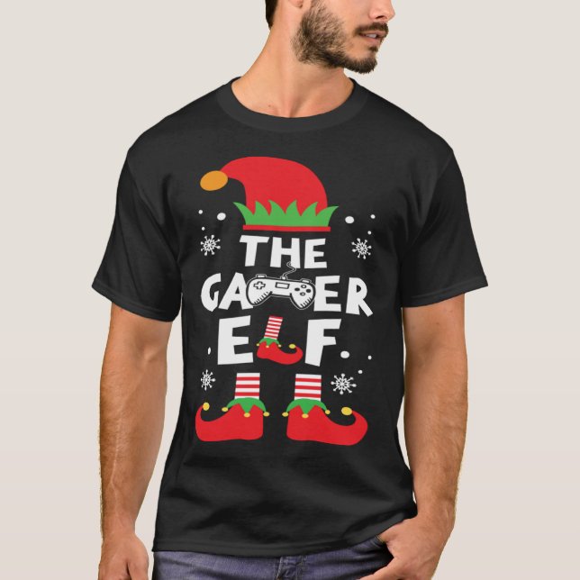 Camiseta The Gamer Elf Clothing Holiday  Cool Christmas Gam (Frente)